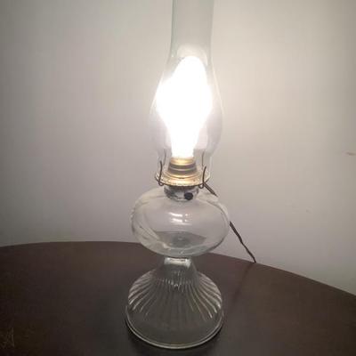 $38-converted kerosene lamp 20"H