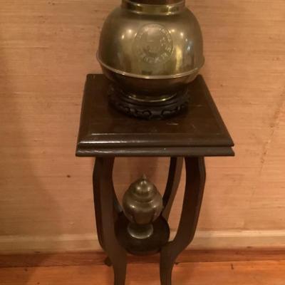 $32-wooden vase/plant stand 30"H 12"L 12"depth