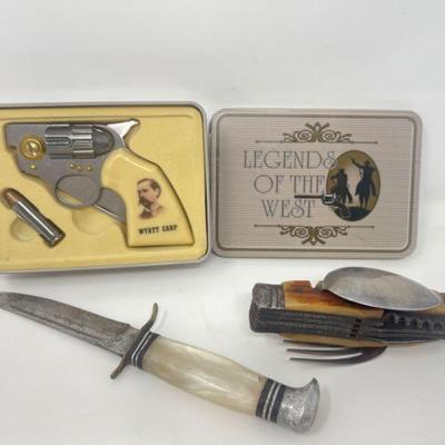 Collectible Knives! - Legends Of The West Gun Knife, Hobo Knife, +