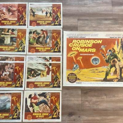 RARE Original 1964 “Robinson Crusoe On Mars” Poster & Lobbies