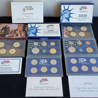 United States mint proof set coins