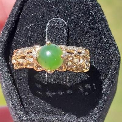 18K HGE Jadeite ring