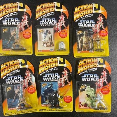 6 Diecast Star Wars Action Masters Figurines