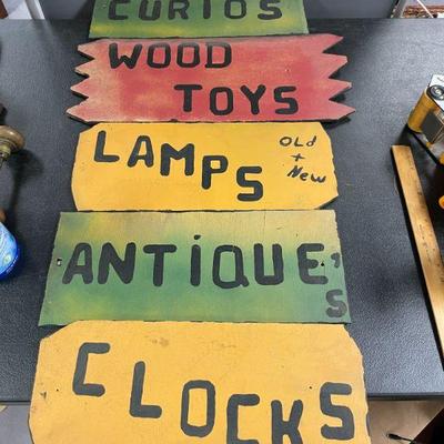 5 wood signs