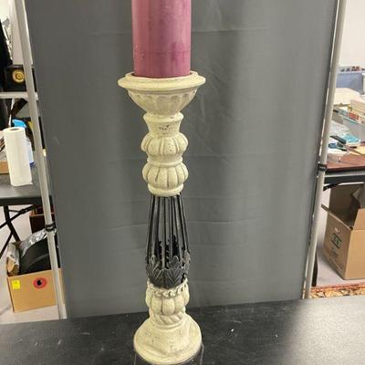 Pillar candle and pedestal