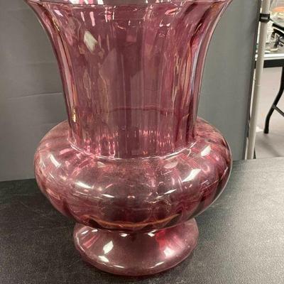 Huge Glass Vase - Pink