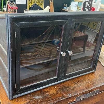 Double Door Glass display cabinet vintage