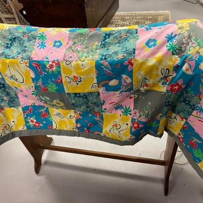 Quilt and Wood Rack