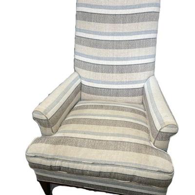 Hickory Chair Co. Striped Armchair
