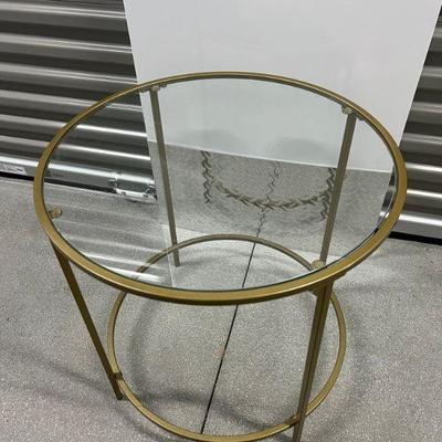 Circular Glass Top Accent Table