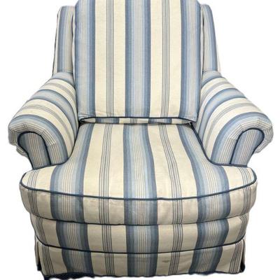 Stanford Furniture Blue Striped Armchair