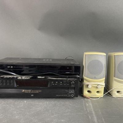 Lot 425 | Sony DVD Player, CD Changer & Two Speakers
