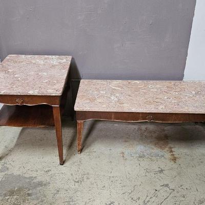 Lot 54 | Pink Marble Tables