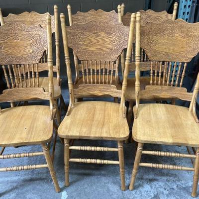 Lot 508 | Oak Kitchen Table Chairs
