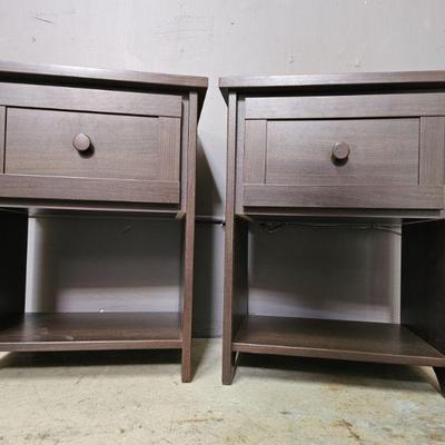 Lot 169 | 2 Espresso Color Fabricated Nightstands