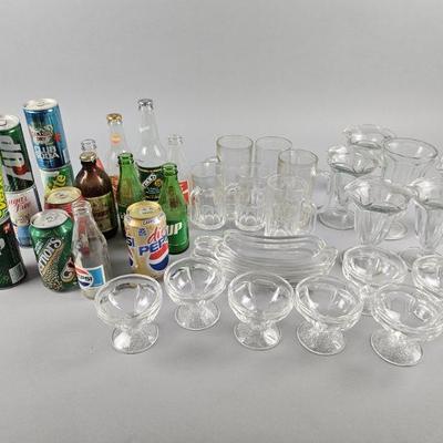 Lot 125 | Vintage Dessert Glass, Pop Bottles & Cans!