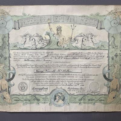 Lot 475 | WW2 Era Navy Certificate
