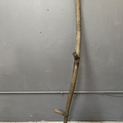 Lot 480 | Antique Scythe 5 Feet Tall Wood and Metal
