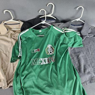 Lot 447 | Haggard Polos and Mexico Soccer Jersey Shirt
