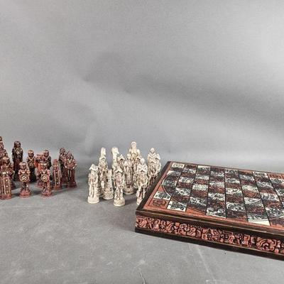Lot 436 | Culture of Mexico Aztec Chess Set
