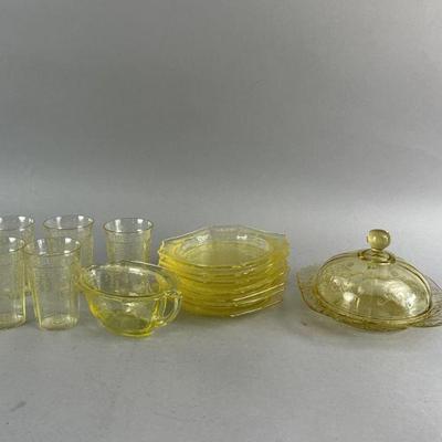 Lot 10 | Vintage Yellow Depression Glass