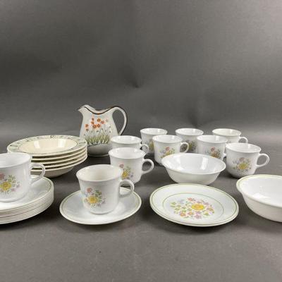 Lot 385 | Corelle Set with Teacups & Saucers & More
