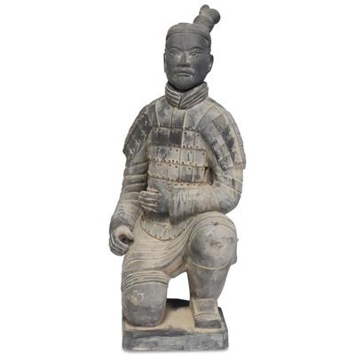 Heavy Ceramic Terracotta Army Kneeling Warrior Sculpture