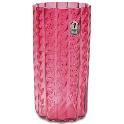 Pilgrim Cranberry Glass Vase Ionic Pattern