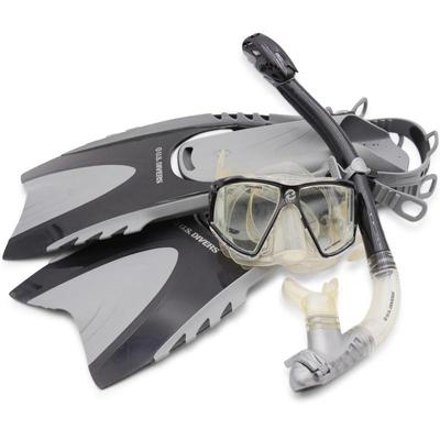 U.S. Divers Scuba Set with Goggles, Snorkel, Fins, and Carrying Bag