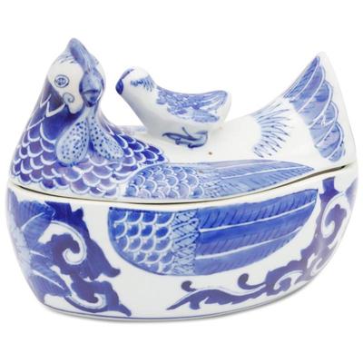 China Blue by Seymour Mann Hen & Chick Tureen