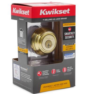 Kwikset Signature Series Deadbolt Keyed One Side featuring SmartKey (New in Box)