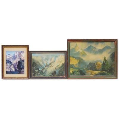 Set of 3 Prints of Thomas Moran Artwork