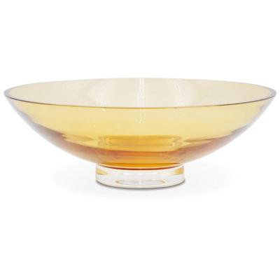 Large Orange Translucent Glass Bowl