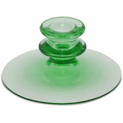 Green Glass Candle Holder
