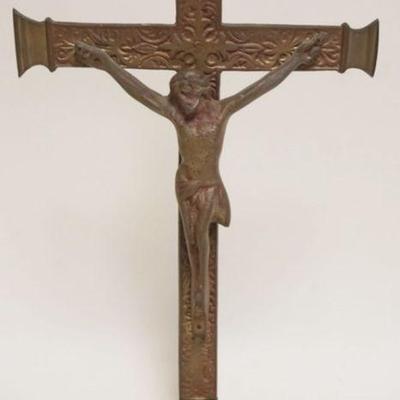 1055	BRASS CRUCIFIX, APPROXIMATELY 16 IN HIGH
