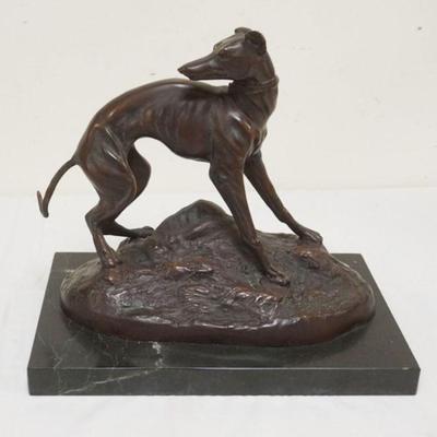 1107	CONTEMPORARY BRONZE AFTER J.F.T. GRECHTER ON MARBLE BASE, APPROXIMATELY 15 IN X 10 IN X 13 IN H
