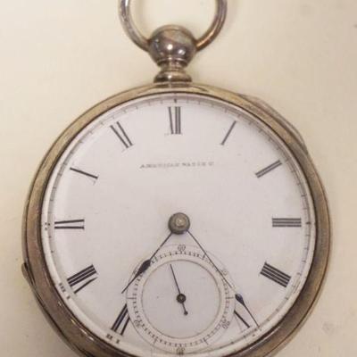 1060	ANTIQUE AMERICAN WATCH CO. POCKET WATCH IN COIN SILVER CASE
