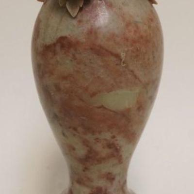1113	SOAPSTONE CARVED VASE, APPROXIMATELY 9 1/4 IN H
