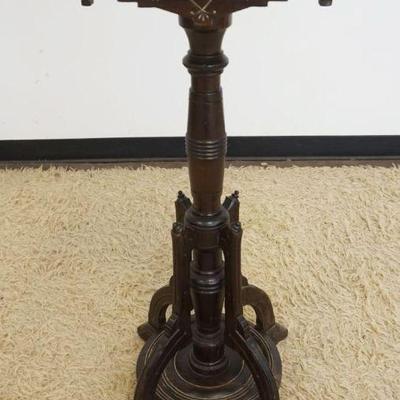 1206	EASTLAKE VICTORIAN STAND WITH TURNED CENTER COLUMN, APPROXIMATELY 16 IN X 12 IN X 36 IN H

