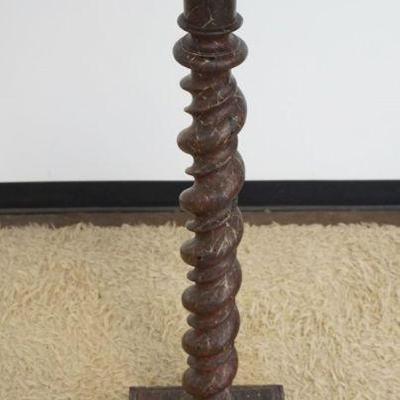 1214	VICTORIAN FAUX MARBLE PEDISTAL WITH SPIRAL TURNED COLUMN, APPROXIMATELY 13 IN X 45 IN H
