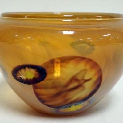 1119	CONTEMPORARY ART GLASS VASE, SIGNED ELODA HOLMES ON BASE, APPROXIMATELY 6 IN X 4 1/2 IN H
