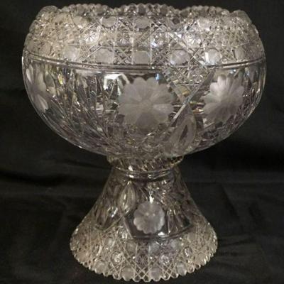 1079	2 PART CUT GLASS PUNCH BOWL, APPROXIMATELY 10 IN X 13 IN H
