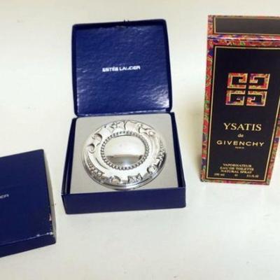 1041	YSATIS DE GIVENCHY 3 1/2 OZ PERFUME & ESTEE LAUDER POWDER
