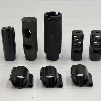 #1858 • (5) Muzzle Breaks and (3) Gas Breaks
