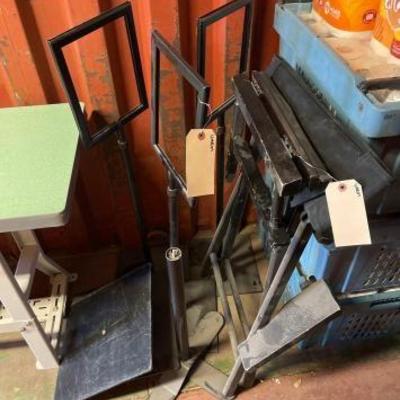 #6228 • (1) Foldable Chair and (3) Sign Stands and More
