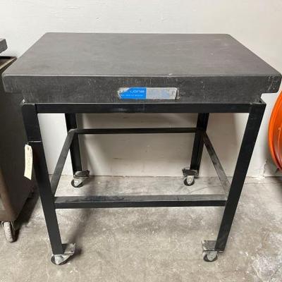 #2502 • Collins Microflat Stone Top Worktable
