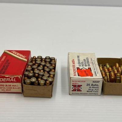 #1444 • 80 Rounds of 25 Auto Ammo
