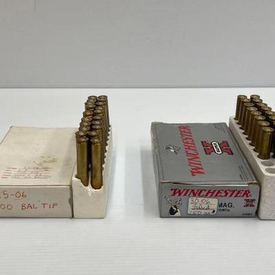 #1468 • 37 Rounds of 25-06 and 30-06 Ammo
#1468 • 37 Rounds of 25-06 and 30-06 Ammo

