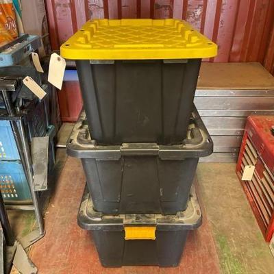 #6500 • (3) Large Plastic Totes
