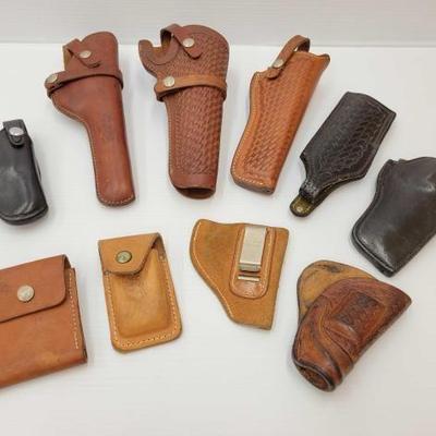 #1920 • (10) Leather Holsters
